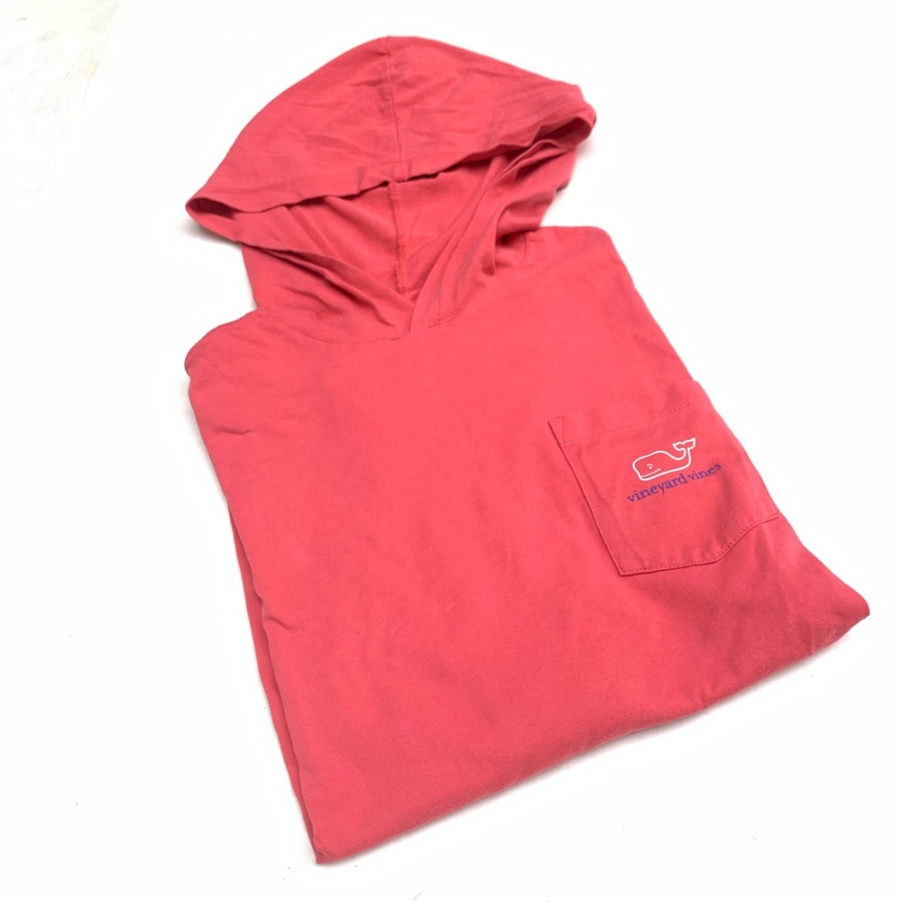 VINEYARD VINES HOODED  PINK LONG SLEEVES SHIRT